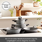 Karaca Gris Biogranit set de marmites à induction, 7 pièces
